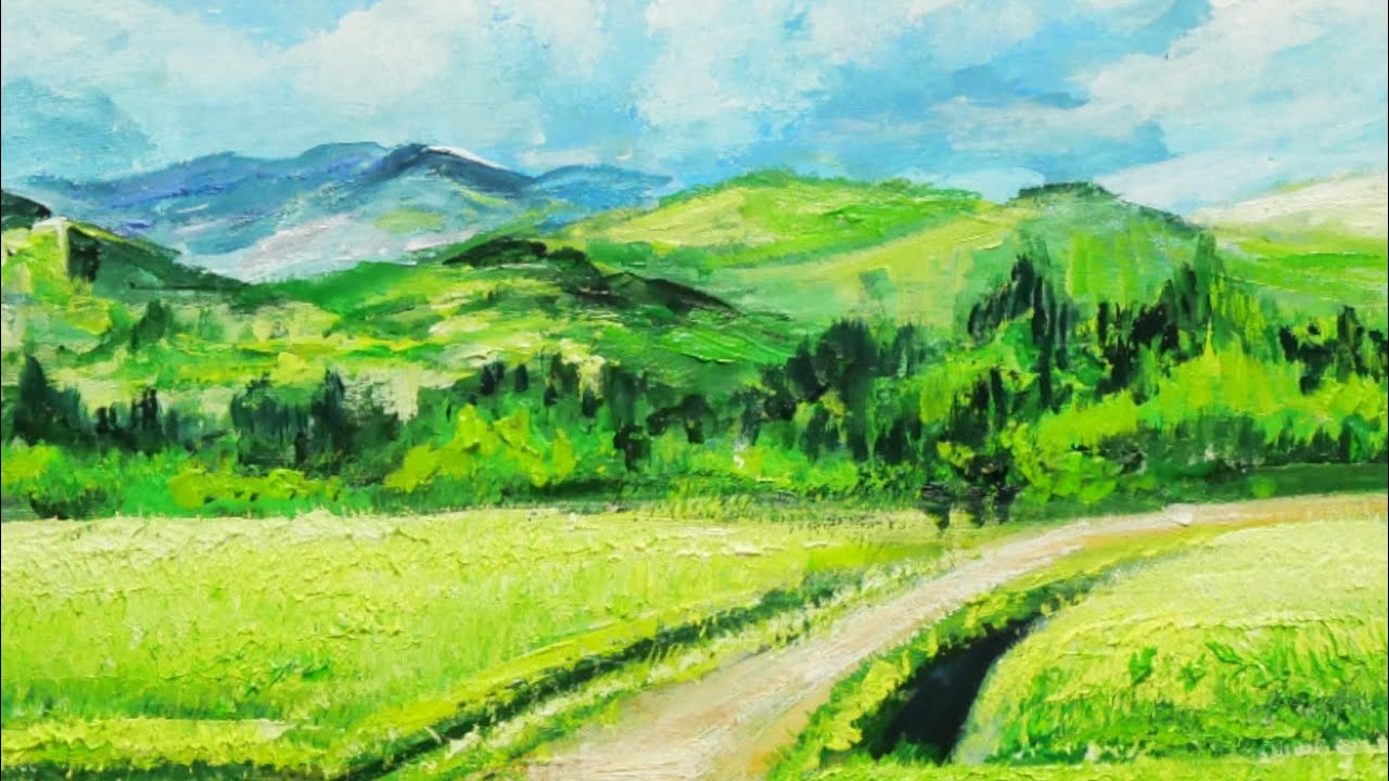 夏の風景】#油彩画 #芸術 #油絵 #絵 #アート #oilpainting #oil