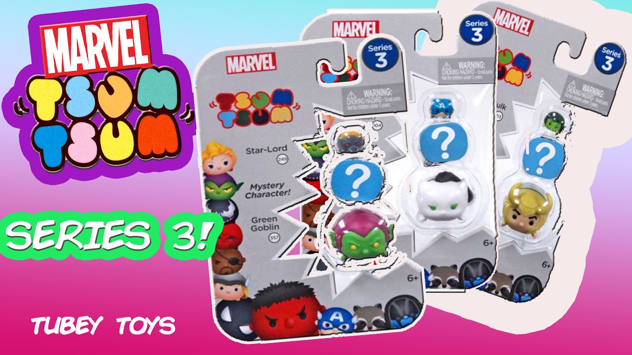 NEW! Marvel TSUM TSUM Series 3! 3-packs Mystery Figures | DISNEY