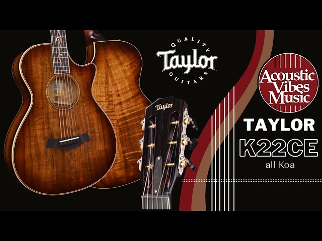 Taylor ☆ K22CE All Koa at Acoustic Vibes Music [Guitar review and