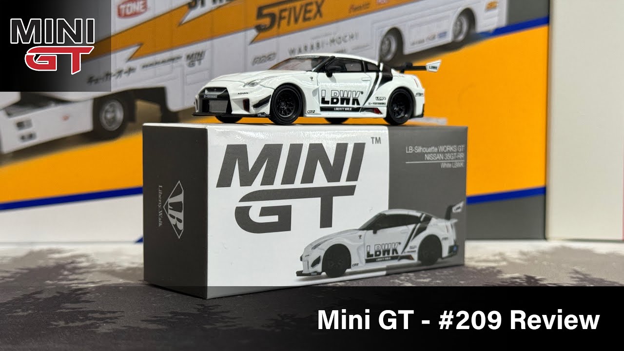 Mini GT - LB Works Nissan GT 35GT-RR Ver.2 White #209 MGT00209