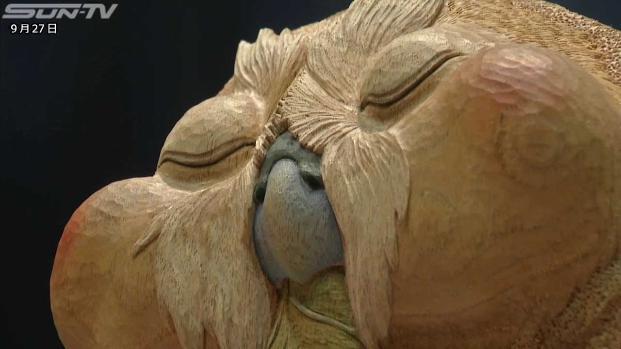 フォークアートおおや 木彫作品の公募展 - YouTube