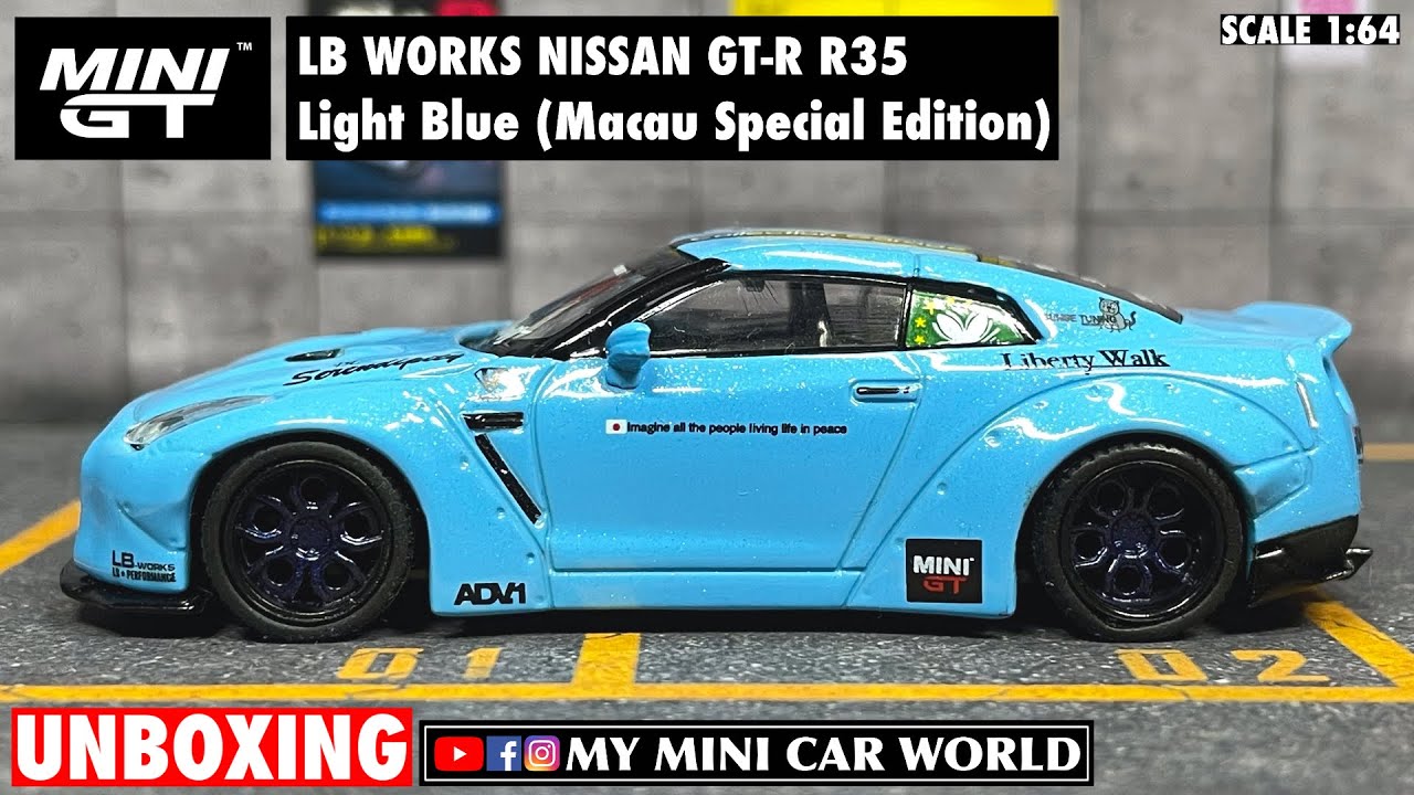 MY MINI CAR WORLD】UNBOXING MINI GT 1/64 LB WORKS NISSAN GT-R R35