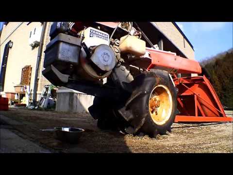 バインダー改除雪機 ガソリン漏れとパンク修理 - YouTube