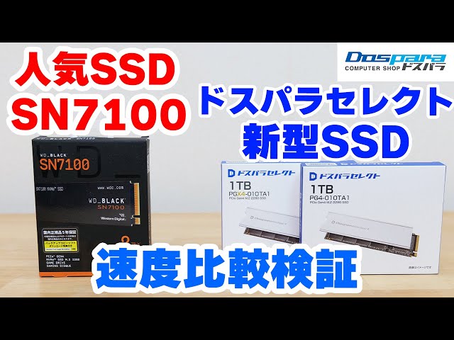 SSD] Comparing the new Dospara Select SSD PGX4 with the popular