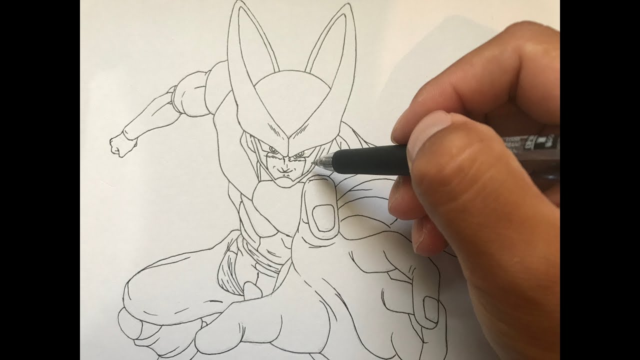 ドラゴンボール】セル 描いてみた 下描き編 Drawing Dragon Ball Cell