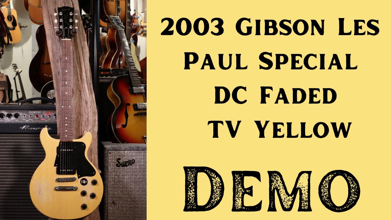 2003 Les Paul Special DC Faded TV Yellow Demo - YouTube