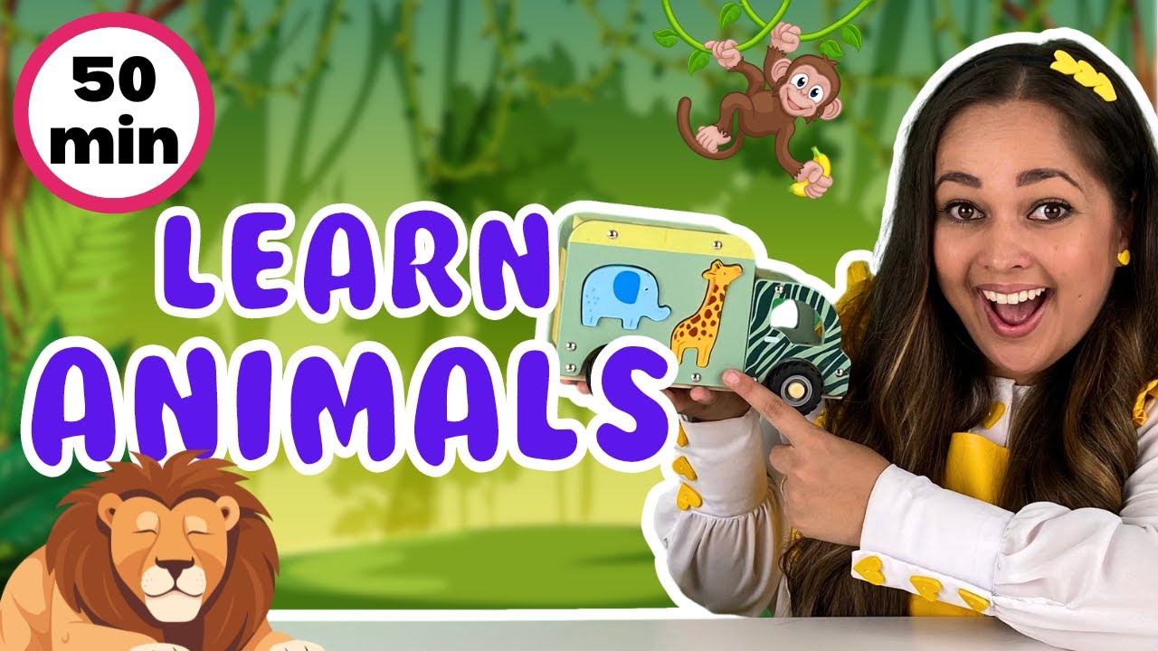 Learn Animals For Kids | Animal Songs, Old MacDonald, 5 Little