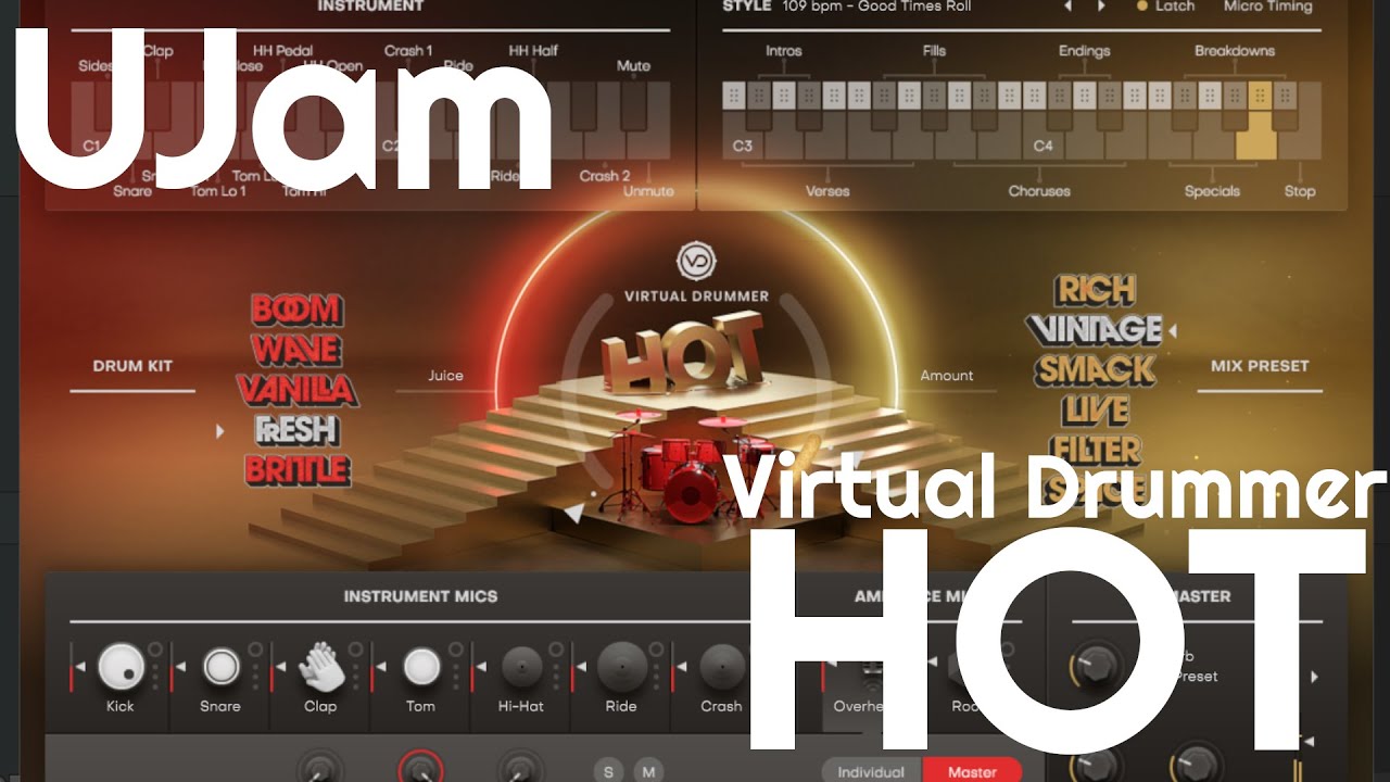Virtual Drummer Hot by UJam (No Talking) - YouTube