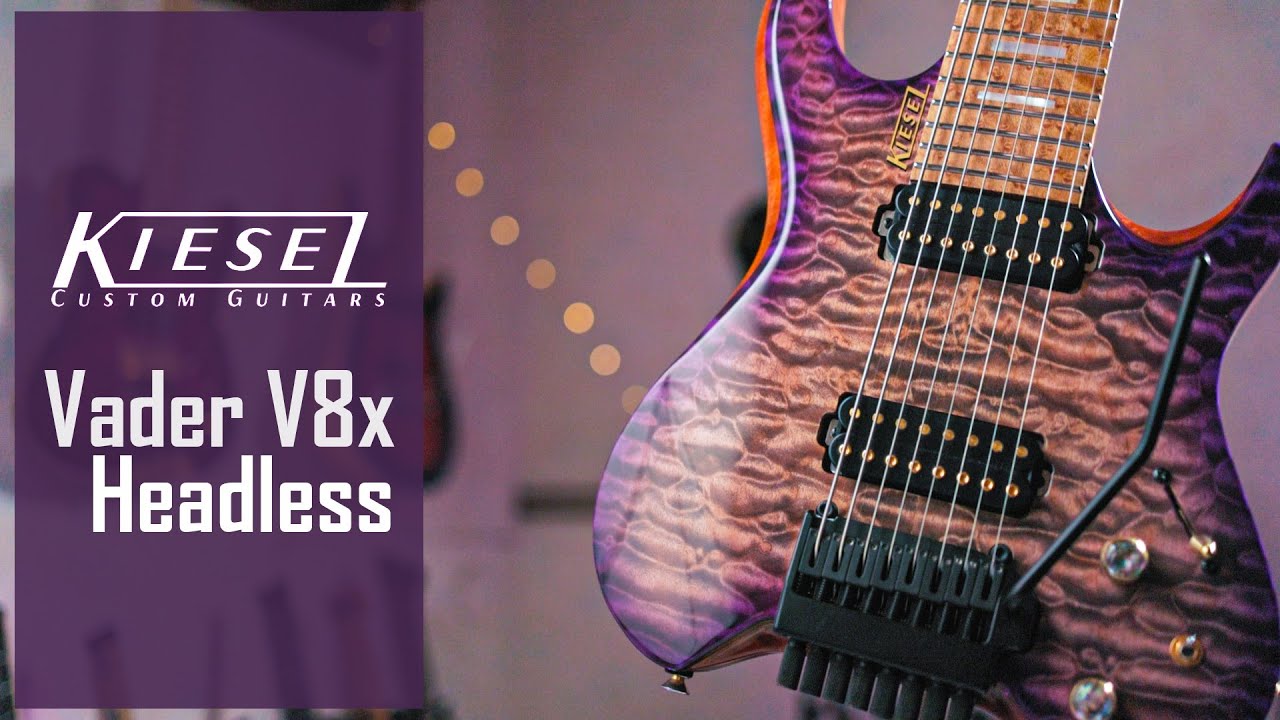 Kiesel Vader V8x - Headless, 8 cordes, tremolo, piezo - YouTube