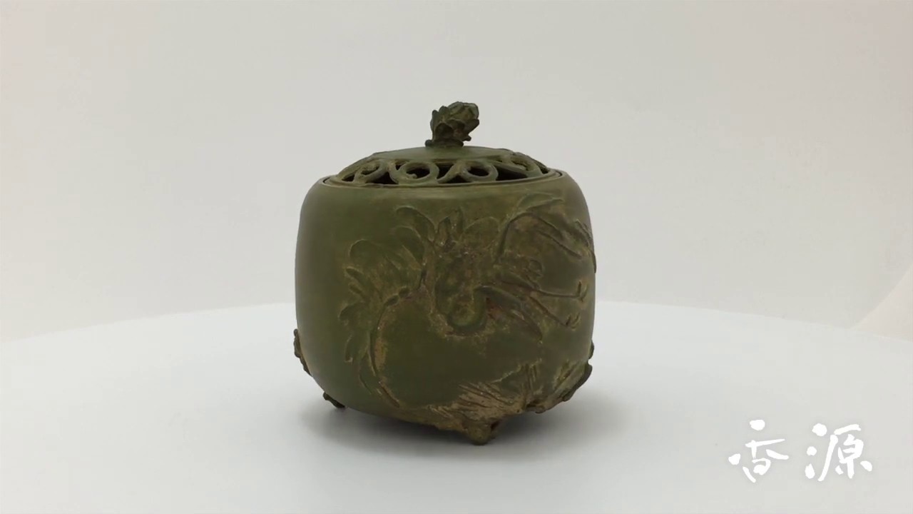 高岡銅器 香炉 松鶴文香炉 青銅色の通販 - お香専門店香源