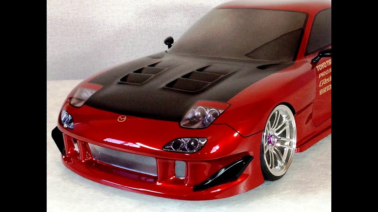 ラジコンボディ制作】ヨコモ RE雨宮 FD3S RX-7 キャンディレッド 完成
