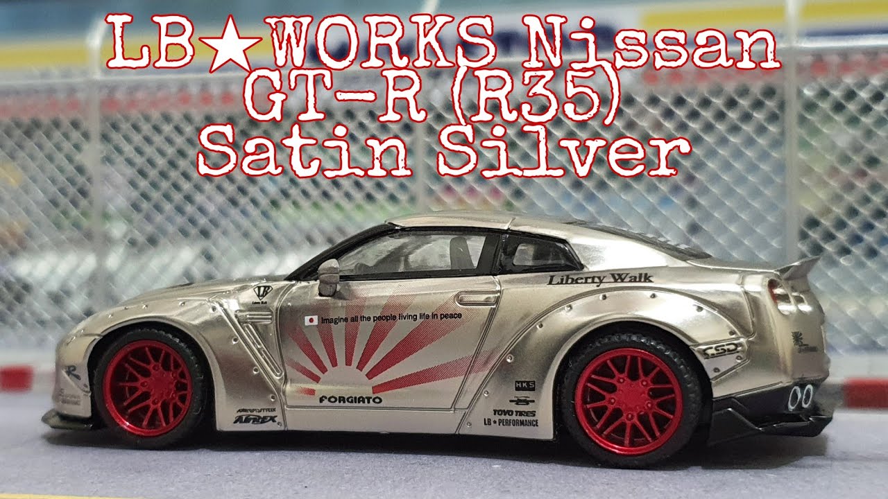 MINI GT LB☆WORKS Nissan GT-R (R35) Satin Silver / No. 49 Unboxing