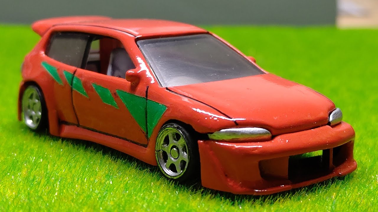ホットウィール改造〗 eg シビック スポコン ハイドロ - YouTube