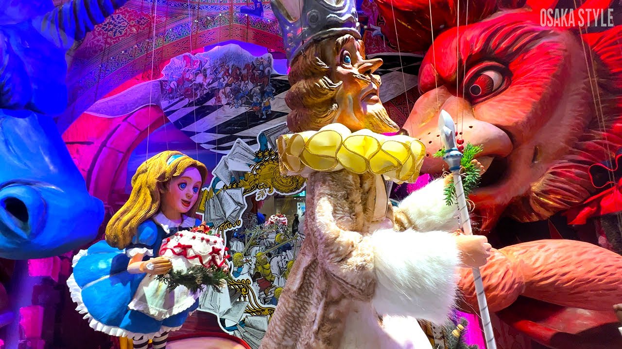 阪急うめだ本店クリスマスウィンドー 「鏡の国のアリス」のマリオ