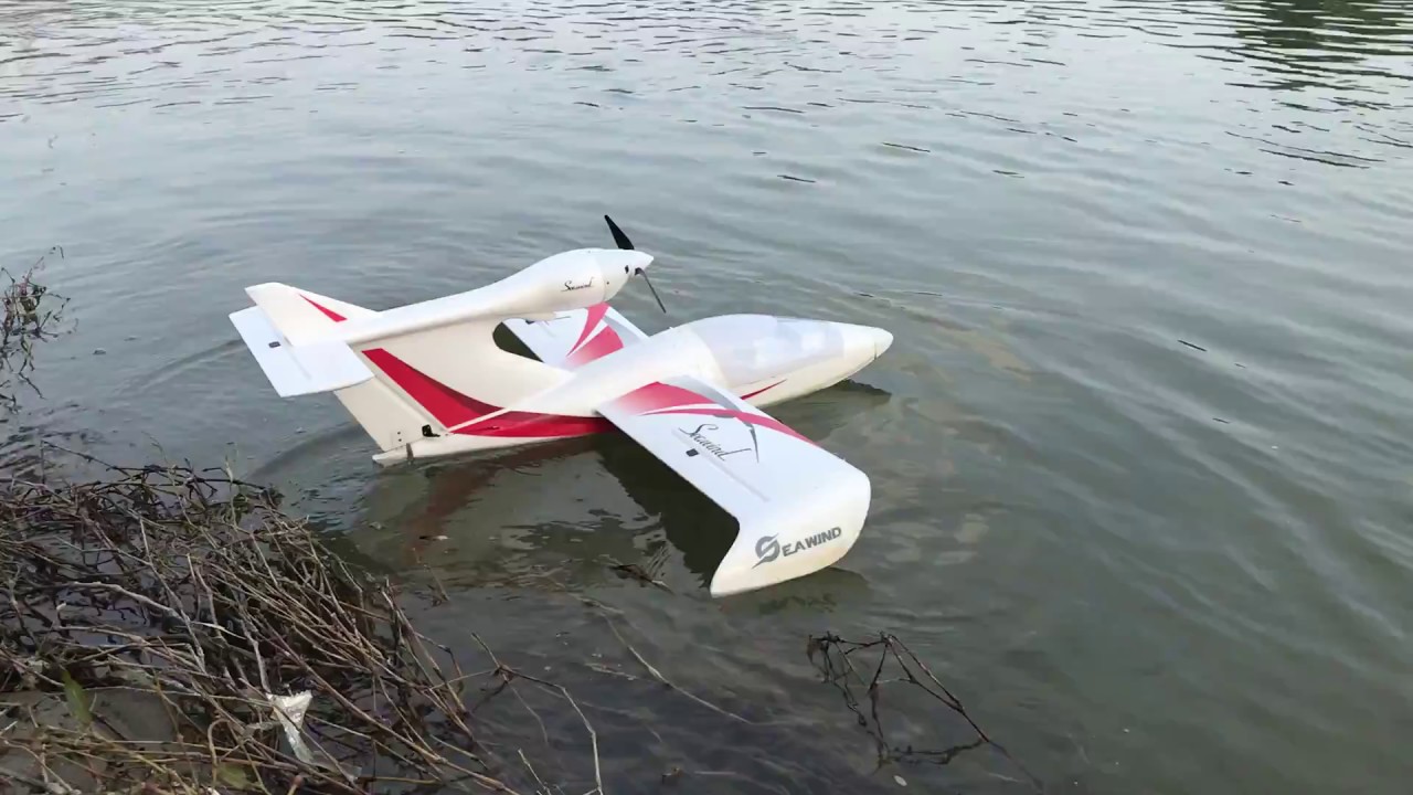 通販で買ったラジコン水上飛行艇を飛ばしてみた - YouTube