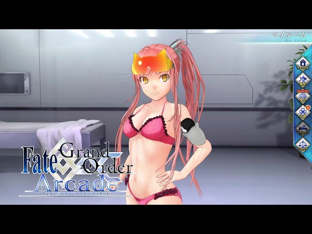 Fate/Grand Order Arcade】水着メイヴ マイルーム、再臨、召喚【Queen