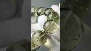 最高品質]天然リビアングラスブレスレット（約19.5mm大玉