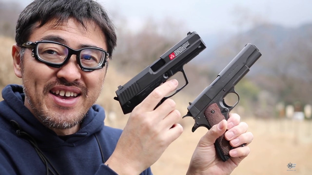 USPとガバメントの18禁エアコキ エアガンで遊ぶ ホップ性能比較 マック