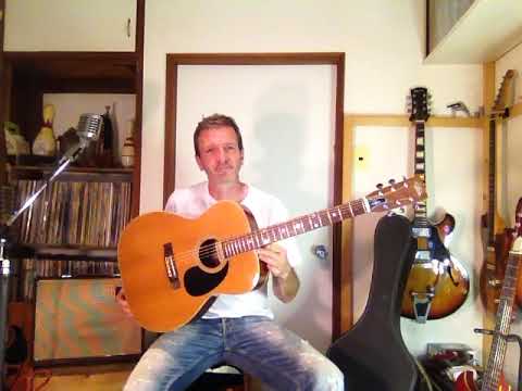 ARIA folk F-120 acoustic guitar MIJ 6 string Japanese 1970s