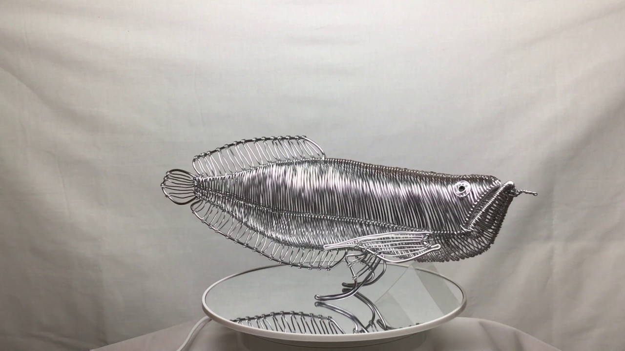 ワイヤークラフト】シルバーアロワナXL【立体 魚】 - さかなで本舗