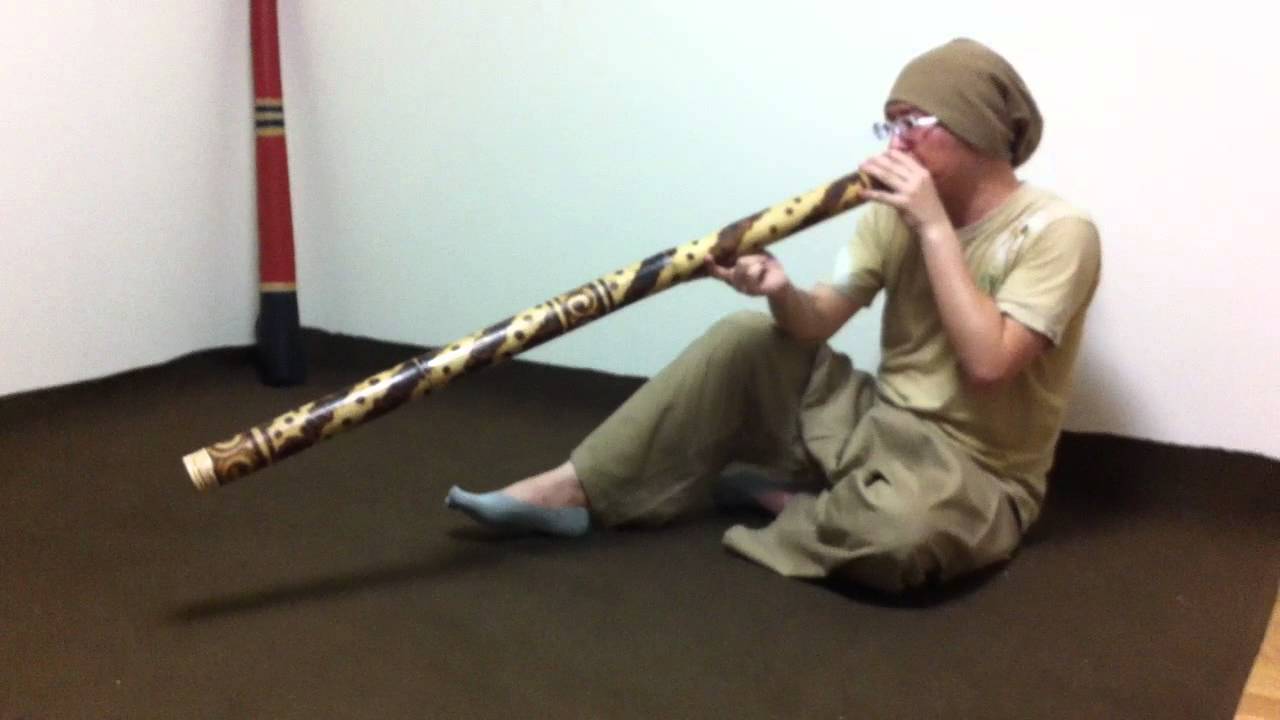 ハンドペインティング・バンブーディジュリドゥ 【真ん中に柄一つ】 の