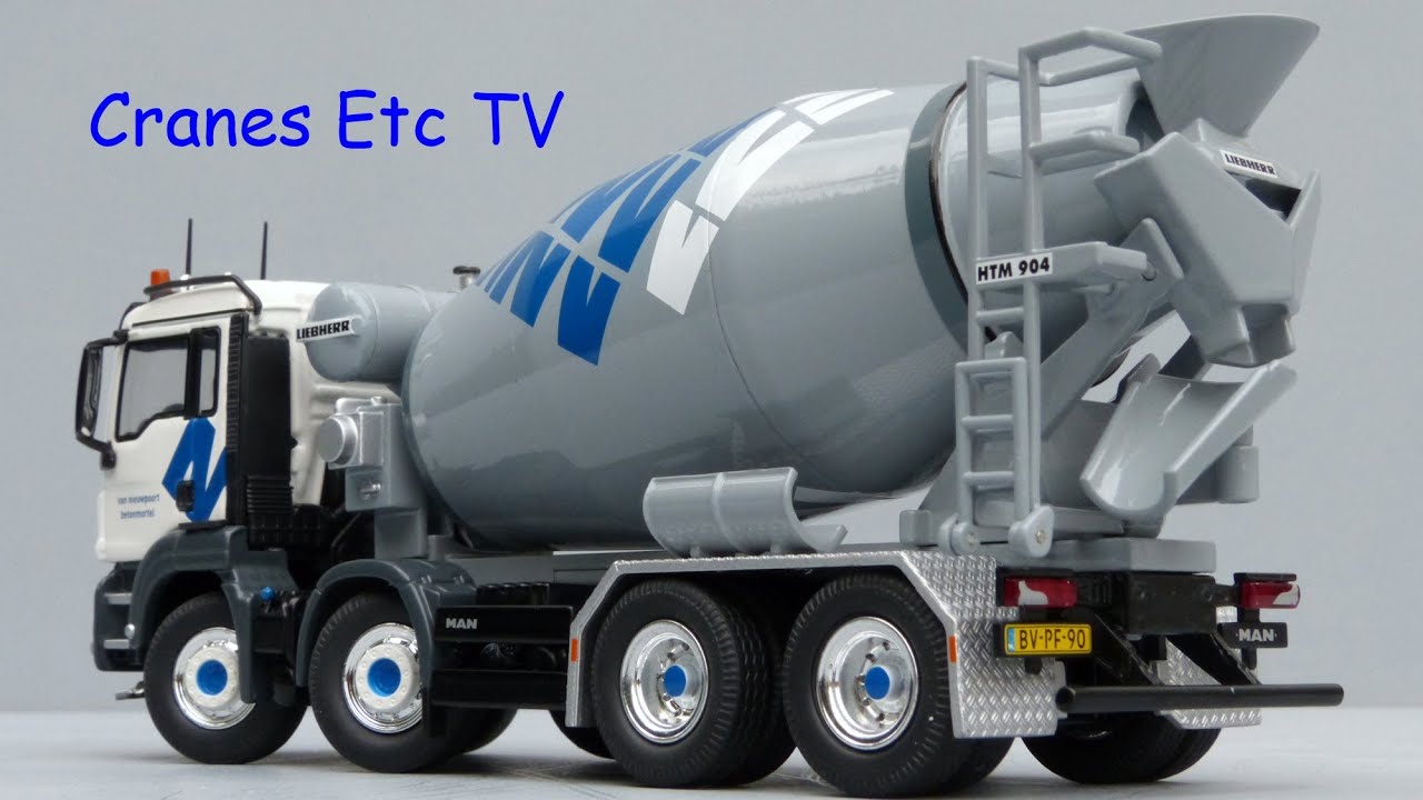 NZG MAN TGS + Liebherr HTM 904 Mixer by Cranes Etc TV - YouTube