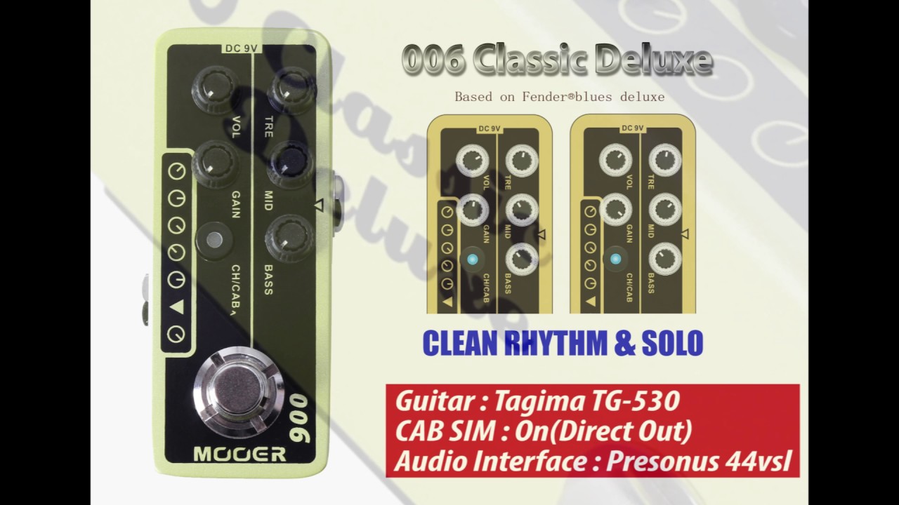 MOOER Micro Preamp 006(Classic Deluxe) - YouTube