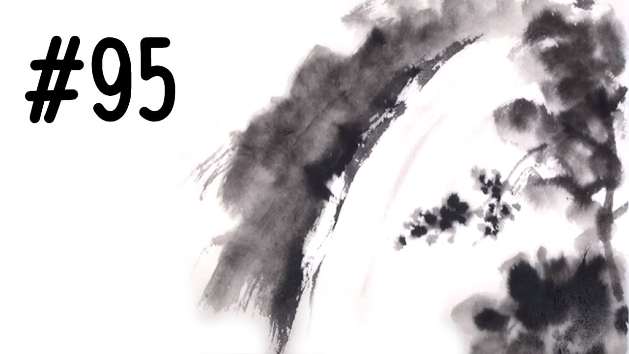 水墨画＆ミュージック】滝を描く♪ - YouTube
