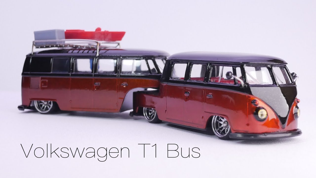 Volkswagen T1 Camper Trailer Diecast - YouTube
