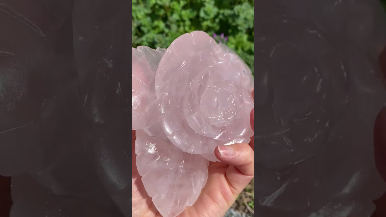 ローズクォーツ/薔薇/カービング(A224)