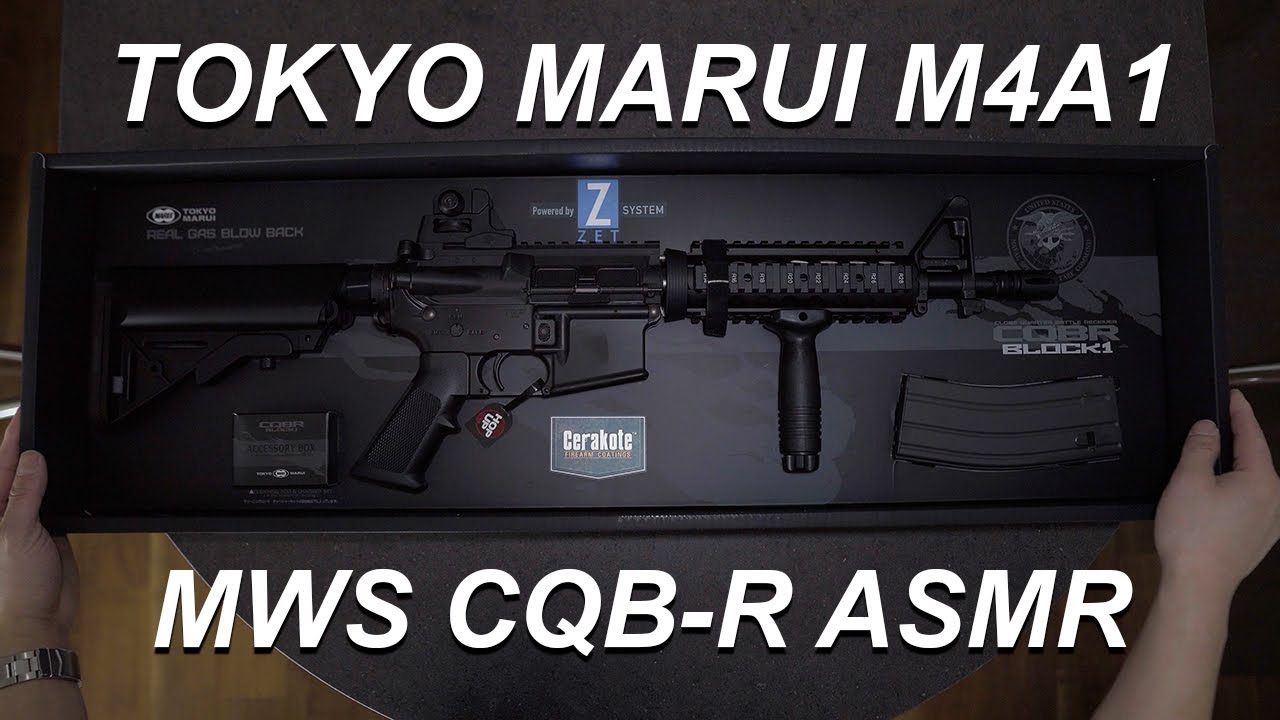 Toy Gun ASMR | Tokyo Marui M4 MWS CQB-R Block 1 Unboxing - YouTube