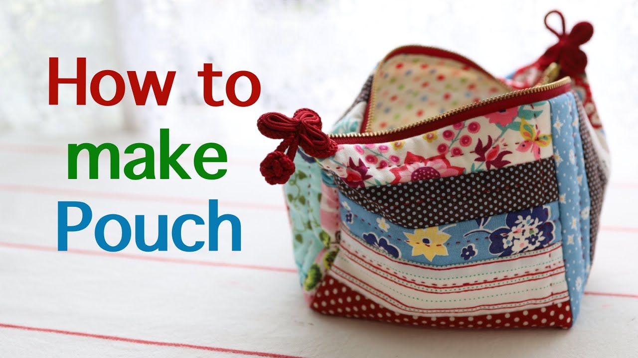 Made with patchwork] How to make a pouch with an easy zipper. Size