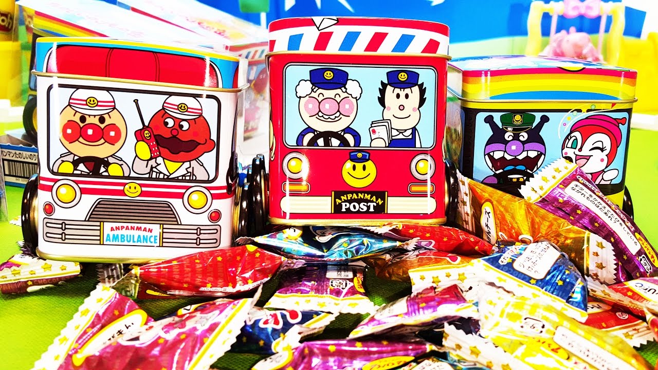 チョコレートがいっぱい！たのしいのりもの缶を開けてみたよ