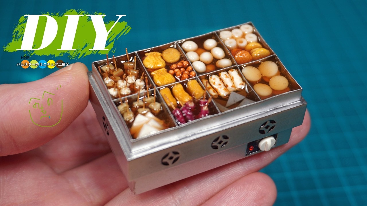 DIY Miniature oden stall #1 - YouTube