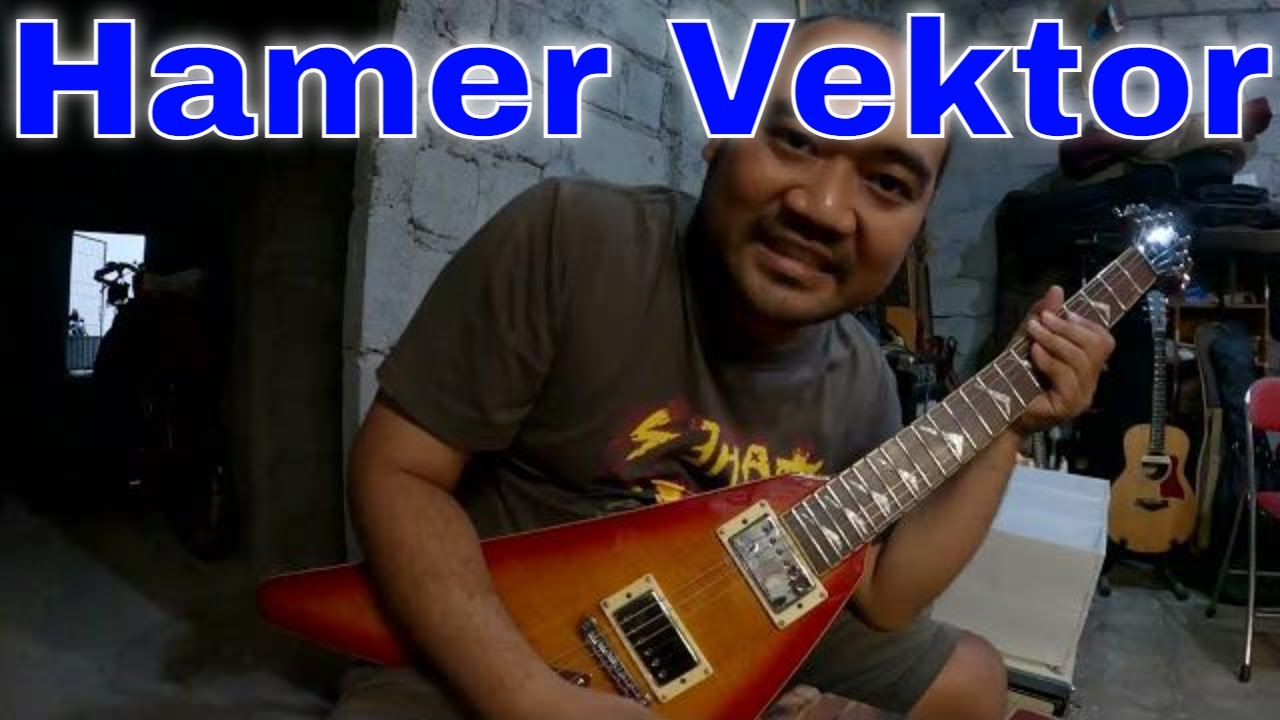Hamer Vector XT Flying V Guitar Made in Indonesia Sunburst - YouTube