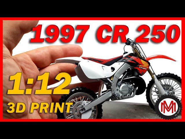 Honda CR 250 1997 build (3d printed 1:12 model) - YouTube