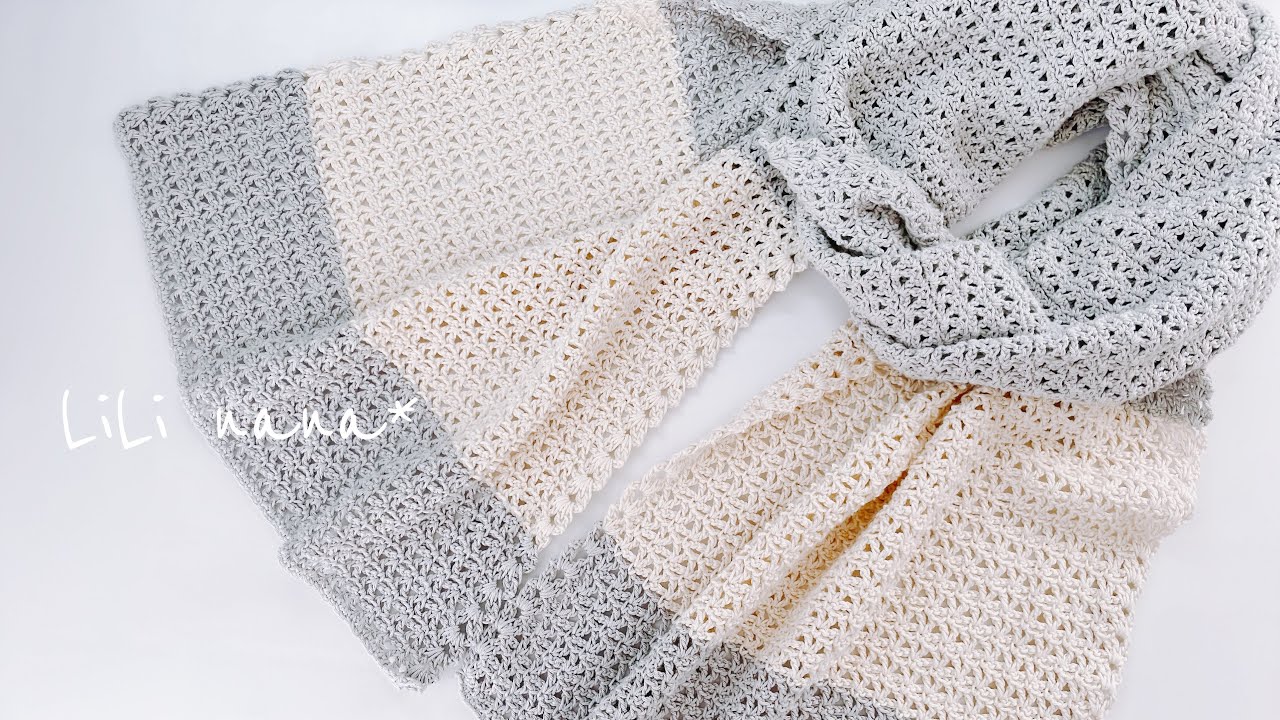 180cm Large] How to Crochet a Spring/Summer Stole [Crochet