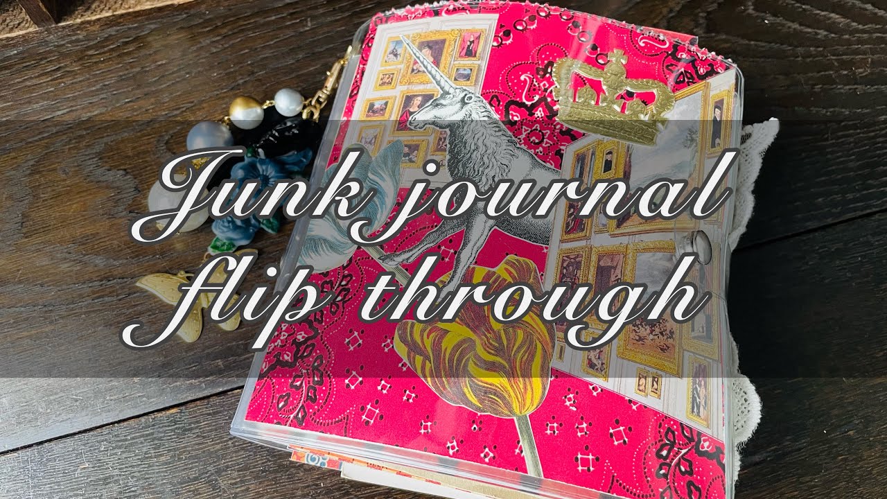 完成したジャンクジャーナルをめくっていく | junk journal