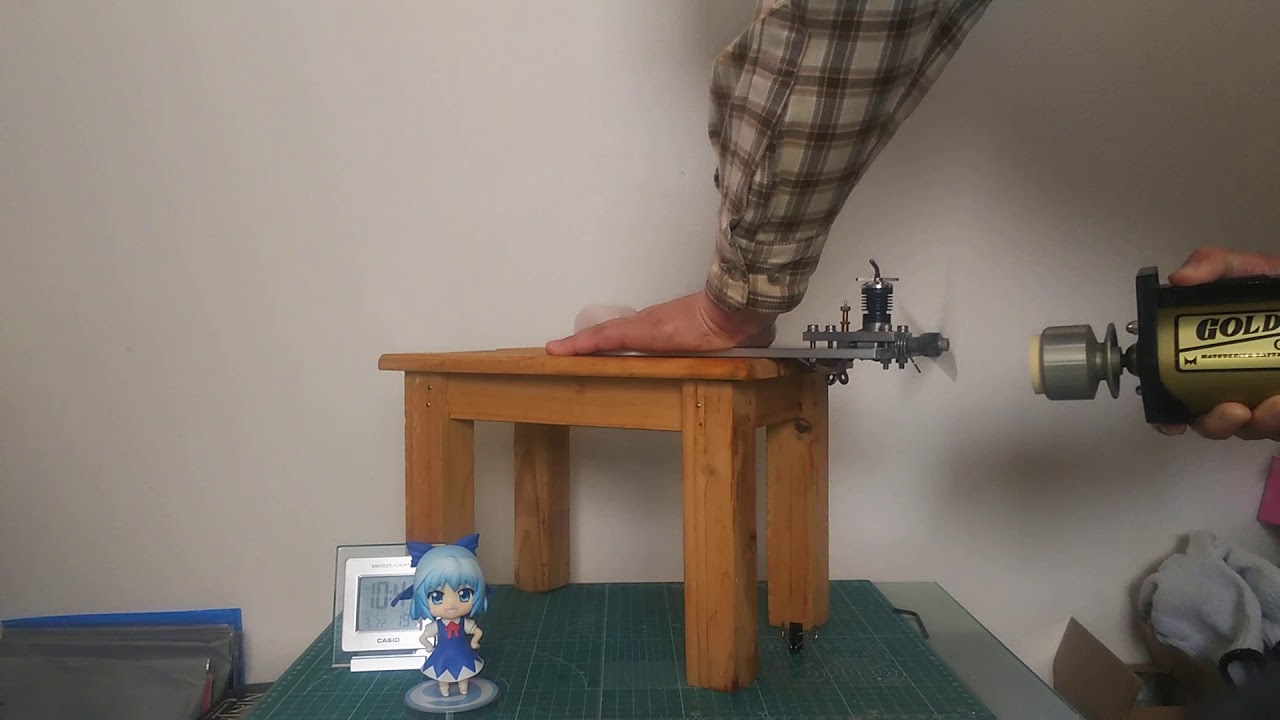 エンヤ06ディーゼルエンジン模型（運転実験01）ENYA 06 Diesel engine