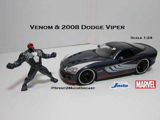 Venom & Dodge Viper By Jada (Metals Diecast) Scale 1:24 Marvel