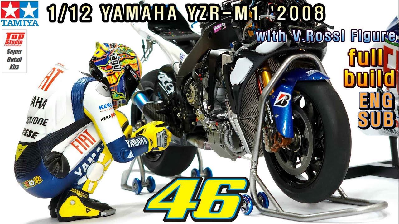 TAMIYA] 1/12 YAMAHA YZR M1 '2008 & Valentino Rossi Signature