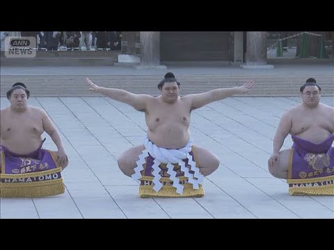 横綱大の里 新化粧まわしで土俵入り【スーパーJチャンネル】(2026年1月