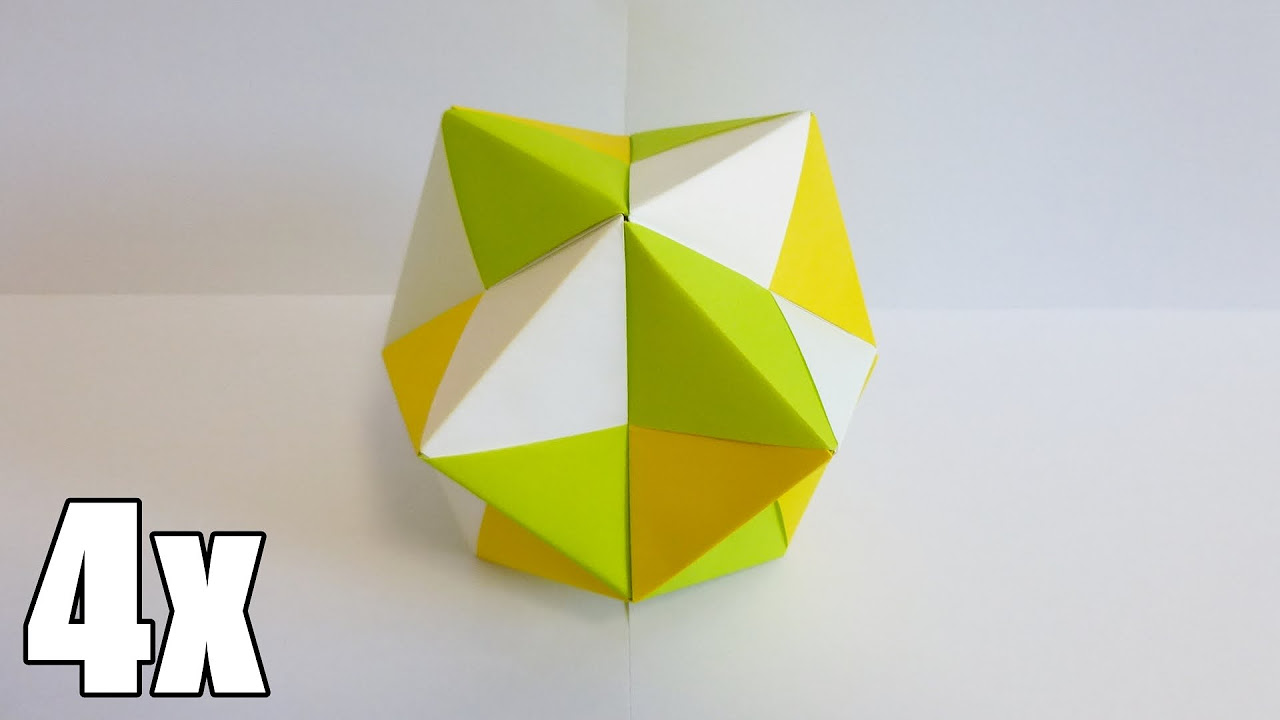 折り紙 折り方 くす玉 「24面体」 Origami 