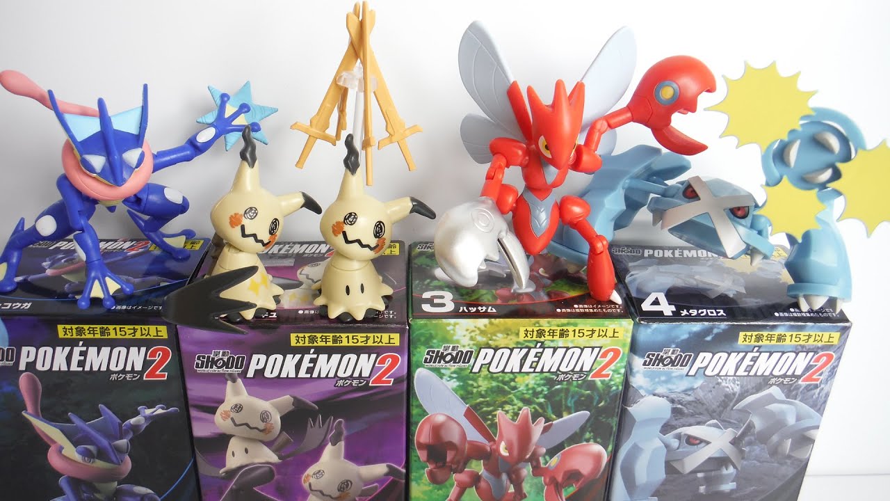 Pokemon SHODOポケモン2 全6種 開封 Action figure 掌動 食玩
