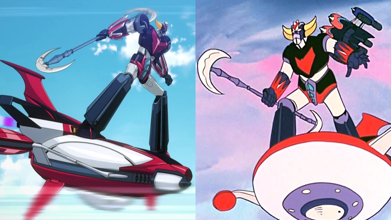 Grendizer U: Double Harken & Spazer Fight Comparison (1975 VS 2024