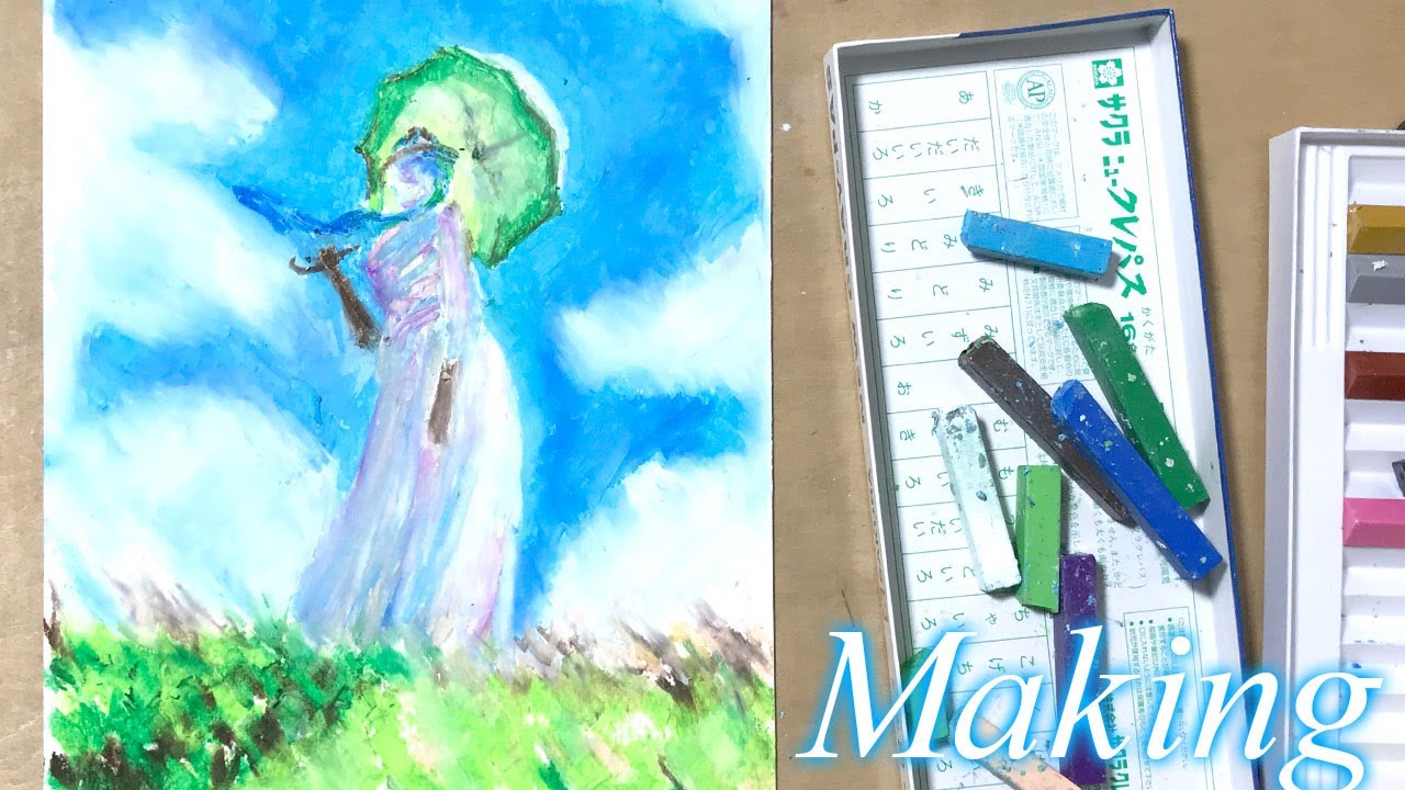 Drawing Woman with a Parasol / Cray-Pas / Claude Monet - Time