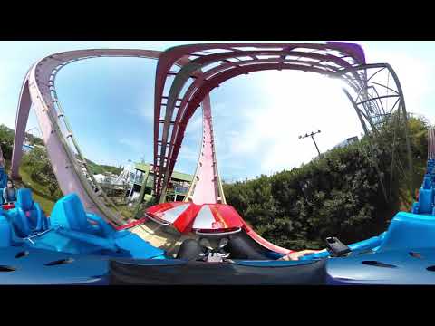 おうち遊園地・360度動画】日本初！立ち乗り回転コースター「ループ