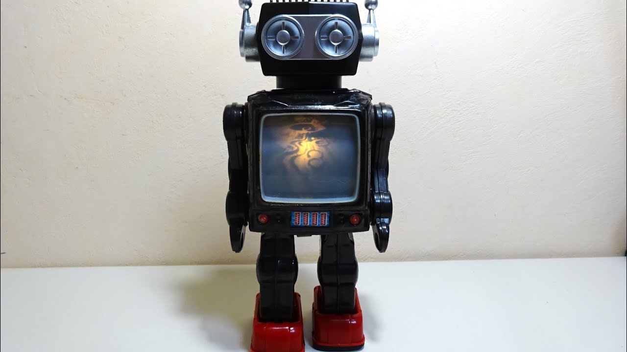 堀川玩具テレビロボット（ブリキロボット）Tin Toy Robot - YouTube