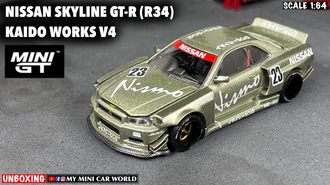 MY MINI CAR WORLD』UNBOXING MINI GT 1/64 NISSAN SKYLINE GT-R (R34