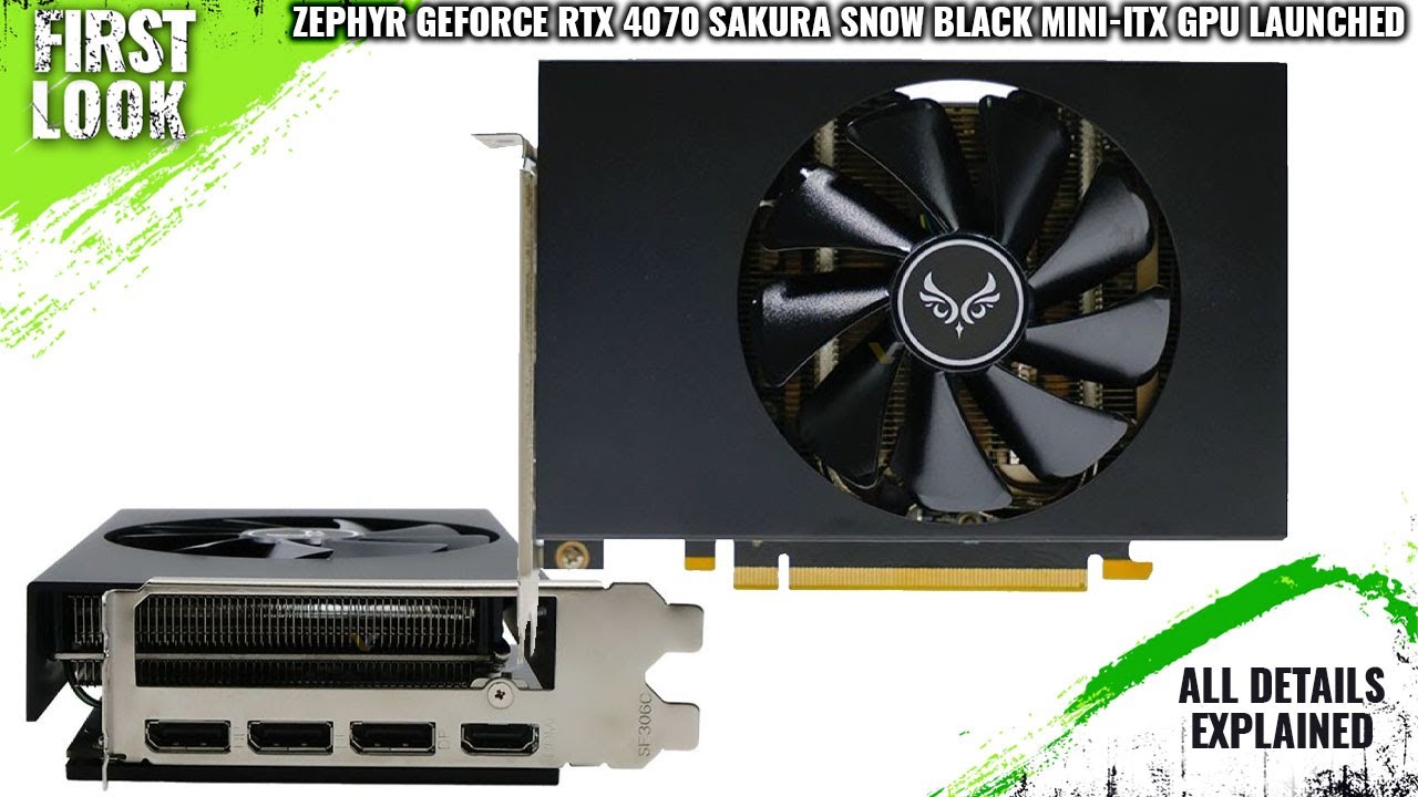 ZEPHYR GeForce RTX 4070 Sakura Snow Black Mini-ITX Graphics Card